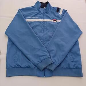 Fila Sony Ericsson Full Zip Tennis Warmup Jacket Blue Men's XL VTG Master Miami